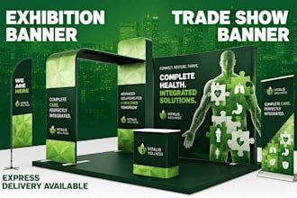design trade show booth graphics, backdrops, banners