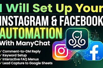 set up your manychat automation for instagram and facebook