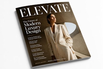 design custom product catalog, magazine cover and product booklet