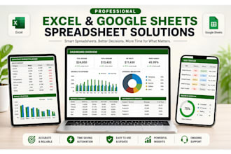 do advanced excel spreadsheet, crm spreadsheet and google sheets automation