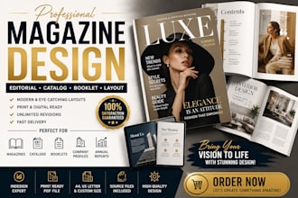 design product catalog, sell sheet, lookbook, catalogue, magazine design