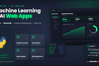 a custom streamlit dashboard for your machine learning models