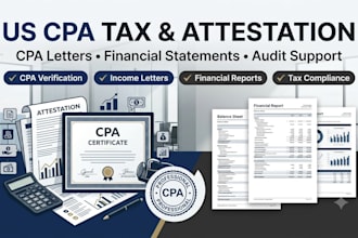 cpa attestation audit financial statement US review with CPA letter and report