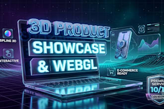 create an interactive 3d product showcase with spline and webgl