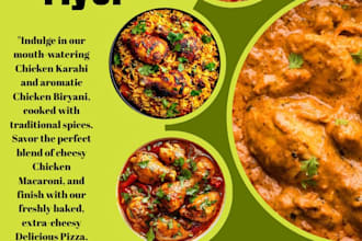 design professional restaurant flyers, food menus, and fast food posters