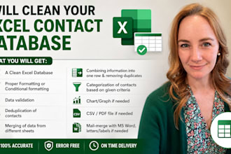 clean your excel contact database