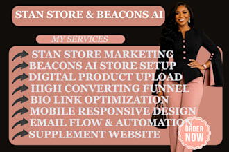 setup stan store marketing digital product stan store beacons ai store setup