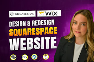 build squarespace website, design or redesign squarespace website, wix website