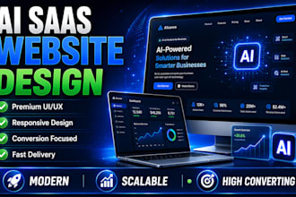 build a modern ai saas website, startup landing page, and software website