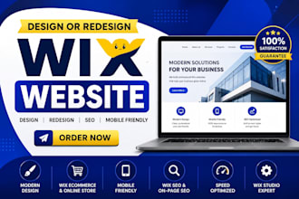 design redesign live website landing page on wix shopify website seo wix mobile