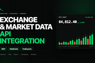 integrate crypto exchange and market data api into your app