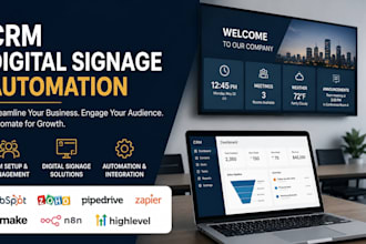 setup digital signage crm software automation