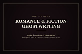 ghostwrite your romance novel