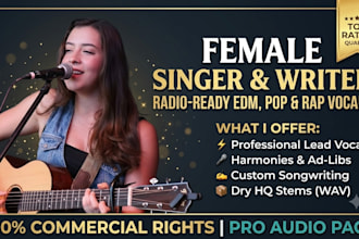 be your rapper edm pop female singer songwriter vocalist