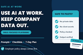 create a safe chatgpt playbook with 25 prompts for your job