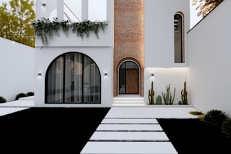 do house elevations by revit and render 3d views