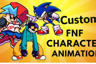 create animated fnf character and sprite animation for fnf game, pixel art