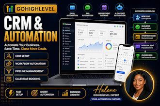 setup gohighlevel CRM, workflow, automation and pipeline