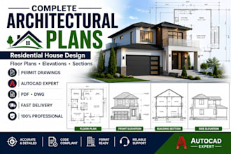 create complete architectural plans for residential projects