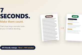 redesign your CV into a clean, modern, ats friendly resume