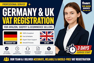 register germany and UK vat for amazon shopify ecommerce sellers