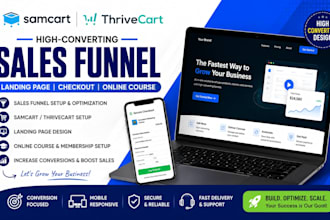 be your samcart, thrivecart, sales funnel, online course, samcart landing page