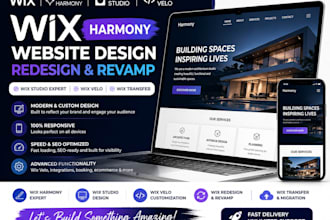 wix harmony web design wix redesign wix revamp, wix studio wix velo wix transfer