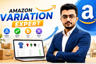 fix amazon variation listing, parent child, flat file and listing errors