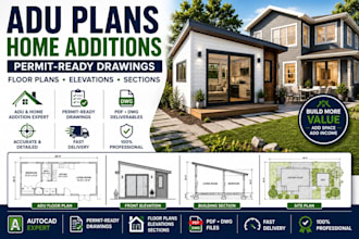 design adu plans, home additions, and permitready drawings