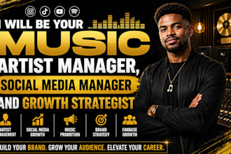 be your music artist manager, social media manager and growth strategist