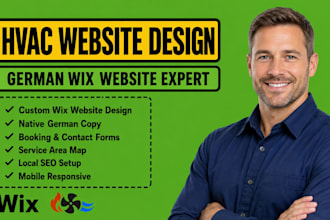 build a german wix hvac website with local seo and booking