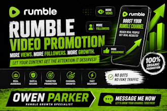 organic rumble channel marketing, rumble video promotion