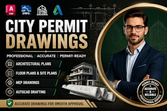 design architectural drawing city permit plans floor plans site plans blueprint