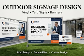 design vinyl backdrop banner, outdoor banner and yard sign graphics
