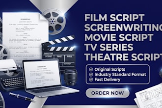 film script screenwriting movie scrip tv series screenplay and theatre script