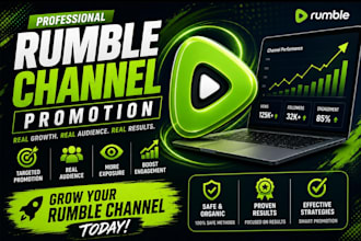 professionally promote your rumble channel for real growth and engagement