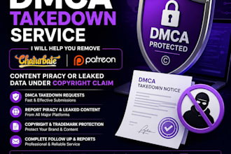 submit dmca takedown requests for chaturbate and patreon leaked content