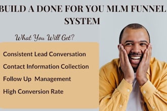 build a done for you MLM affiliate recruitment funnel and warm lead system