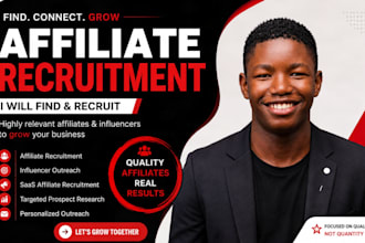 recruit affiliates and influencers for your affiliate and saas program