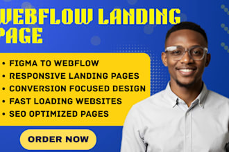 do webflow landing page or figma to webflow landing page for your business