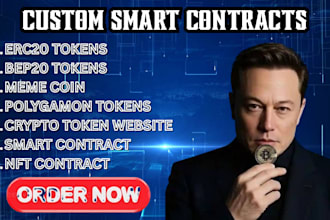 create erc20, erc721 nft, and defi smart contracts