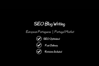 write SEO blog articles in european portuguese