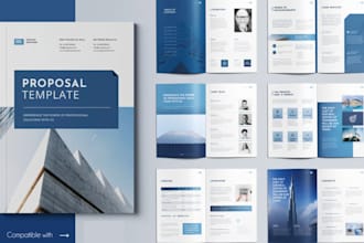 design a quotation template, proposal template, and presentation folder