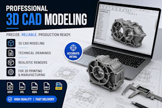 do professional 3d design, product design and reverse engineering