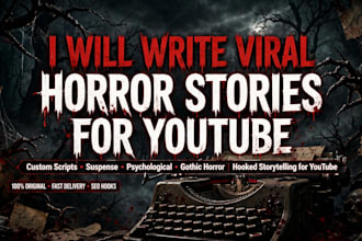 write viral scary horror stories for your youtube channel