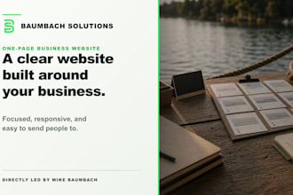 design a clear one page website for your small business