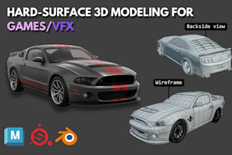 make hard surface 3d models for games and vfx