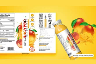 design food product packaging, snack label, protein bar and chocolate wrapper