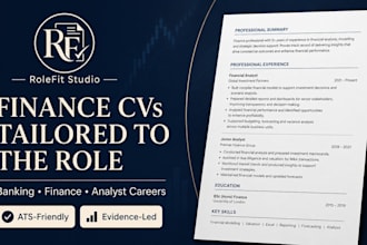 write a tailored finance CV or resume for banking roles