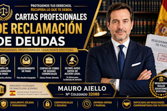 draft a professional debt recovery demand letter under spain law